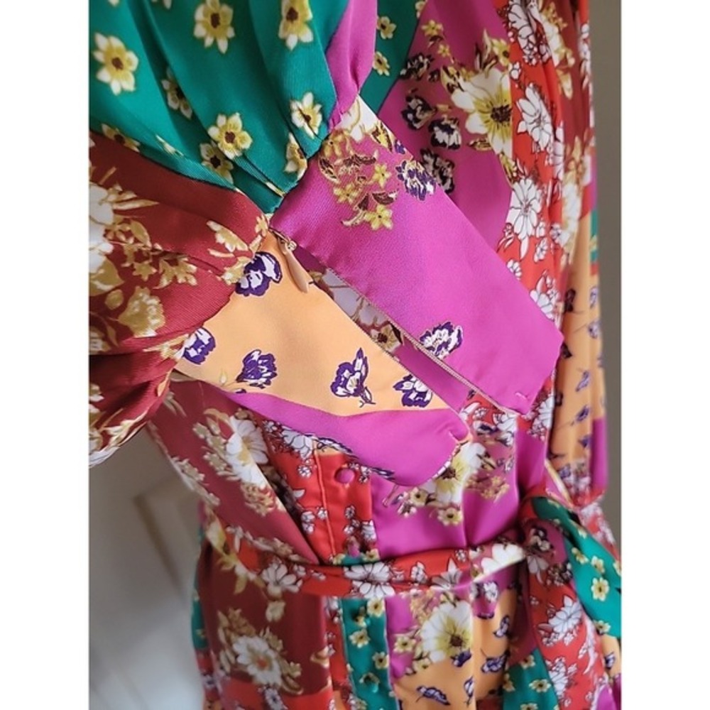 Fate Talk About Love Magenta Purple Patchwork Dress US- S - Picture 5 of 12